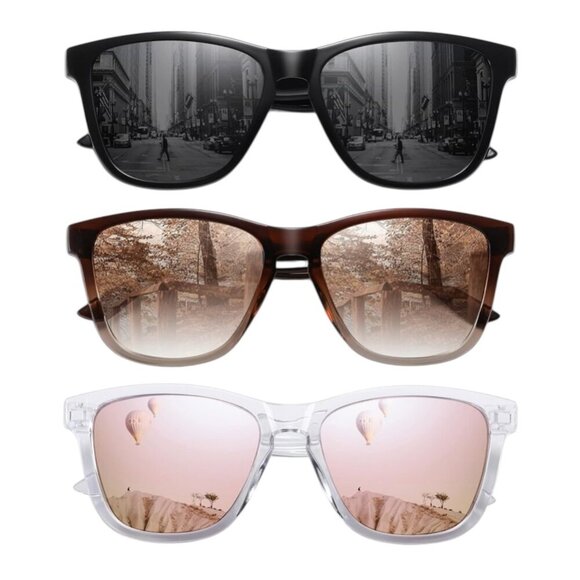 MEETSUN Accessories - MEETSUN Retro Polarized Sunglasses for Women Men Classic Mirror Lens (3 Pack)